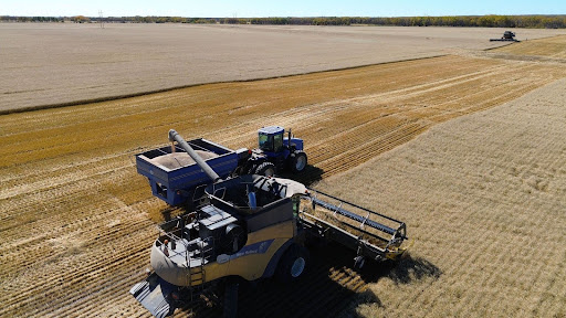 The inside of a tractor cab