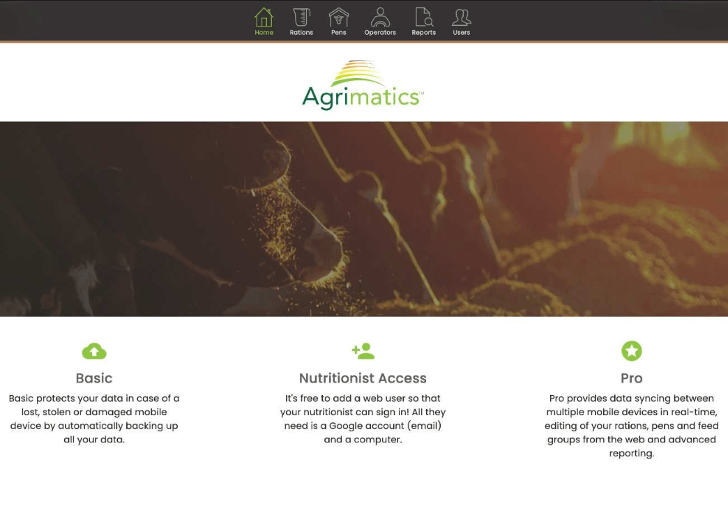 a screenshot of the Libra Feed cloud home page